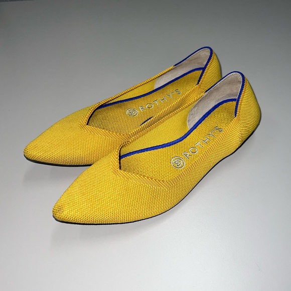 Rothy’s Marigold The Point Flats Retired Color Size 8 - Picture 5 of 14